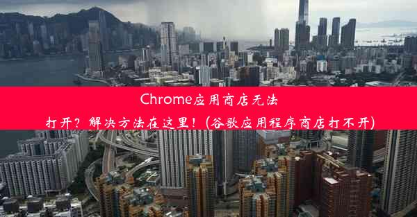 Chrome应用商店无法打开？解决方法在这里！(谷歌应用程序商店打不开)