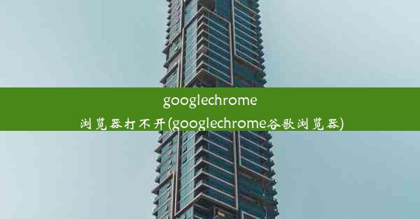 googlechrome浏览器打不开(googlechrome谷歌浏览器)