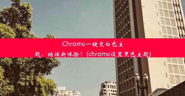 Chrome一键变白色主题，酷炫新体验！(chrome设置黑色主题)