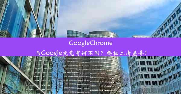 GoogleChrome与Google究竟有何不同？揭秘二者差异！