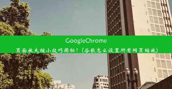 GoogleChrome页面放大缩小技巧揭秘！(谷歌怎么设置所有网页缩放)