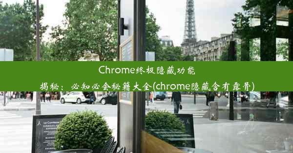 Chrome终极隐藏功能揭秘：必知必会秘籍大全(chrome隐藏含有露骨)