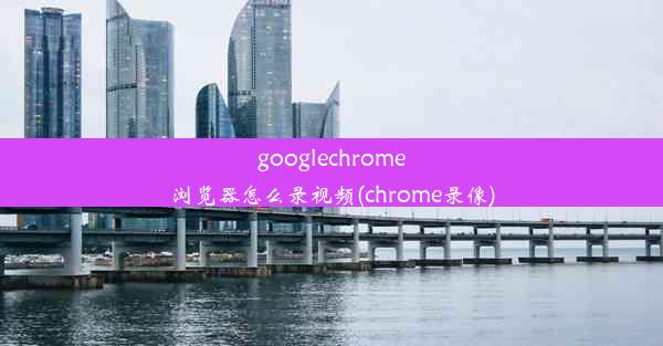 googlechrome浏览器怎么录视频(chrome录像)