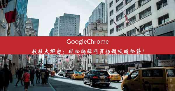 GoogleChrome教程大解密：轻松编辑网页标题吸睛秘籍！