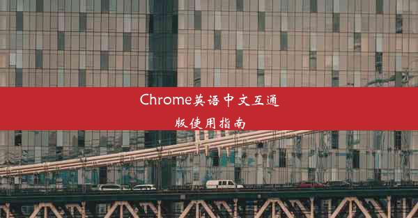 Chrome英语中文互通版使用指南