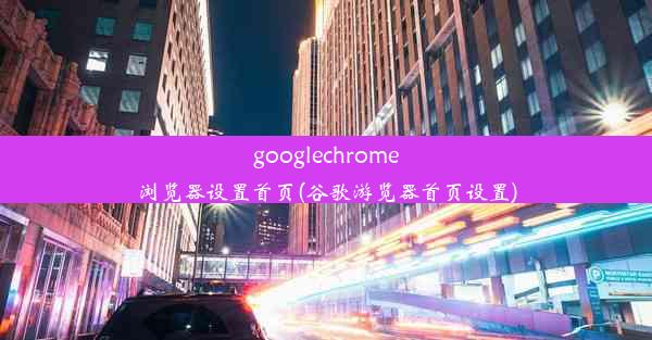 googlechrome浏览器设置首页(谷歌游览器首页设置)