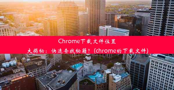 Chrome下载文件位置大揭秘：快速查找秘籍！(chrome的下载文件)