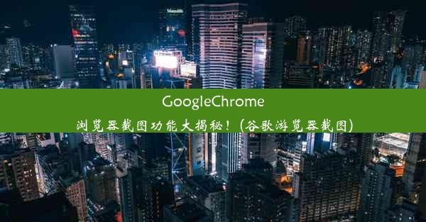 GoogleChrome浏览器截图功能大揭秘！(谷歌游览器截图)