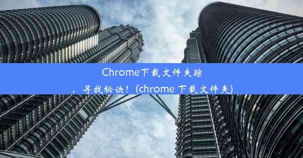 Chrome下载文件失踪，寻找秘诀！(chrome 下载文件夹)