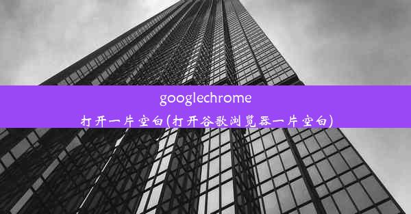 googlechrome打开一片空白(打开谷歌浏览器一片空白)