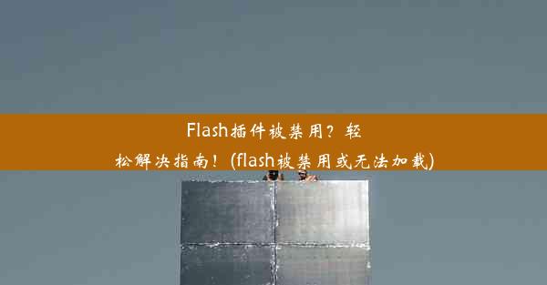 Flash插件被禁用？轻松解决指南！(flash被禁用或无法加载)