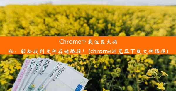 Chrome下载位置大揭秘：轻松找到文件存储路径！(chrome浏览器下载文件路径)