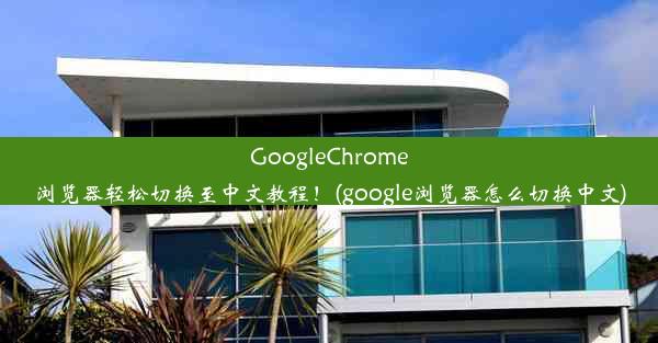 GoogleChrome浏览器轻松切换至中文教程！(google浏览器怎么切换中文)