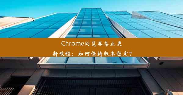 Chrome浏览器禁止更新教程：如何保持版本稳定？