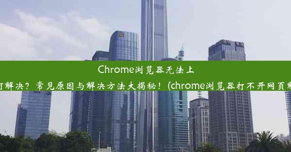 Chrome浏览器无法上网，如何解决？常见原因与解决方法大揭秘！(chrome浏览器打不开网页解决方法)