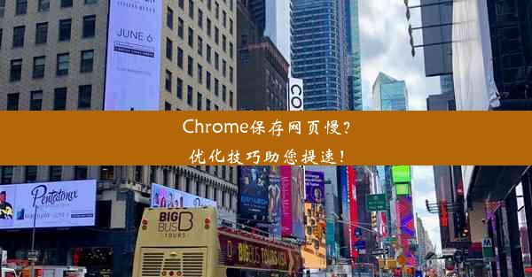 Chrome保存网页慢？优化技巧助您提速！