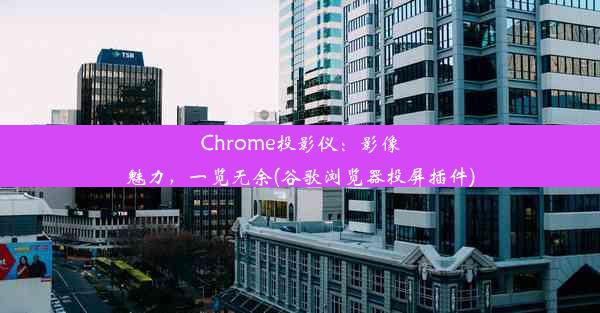 Chrome投影仪：影像魅力，一览无余(谷歌浏览器投屏插件)