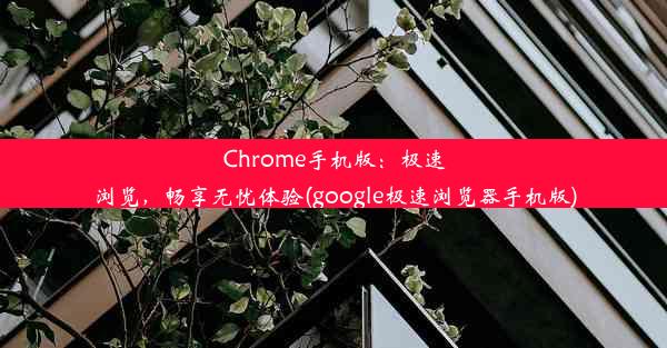 Chrome手机版：极速浏览，畅享无忧体验(google极速浏览器手机版)