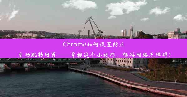 Chrome如何设置防止自动跳转网页——掌握这个小技巧，畅游网络无障碍！