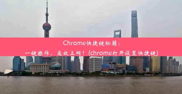 Chrome快捷键秘籍：一键操作，高效上网！(chrome打开设置快捷键)