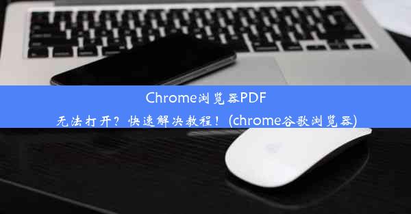 Chrome浏览器PDF无法打开？快速解决教程！(chrome谷歌浏览器)