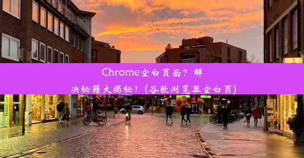 Chrome空白页面？解决秘籍大揭秘！(谷歌浏览器空白页)