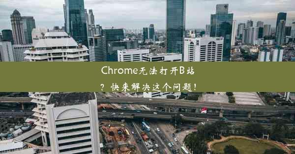 Chrome无法打开B站？快来解决这个问题！