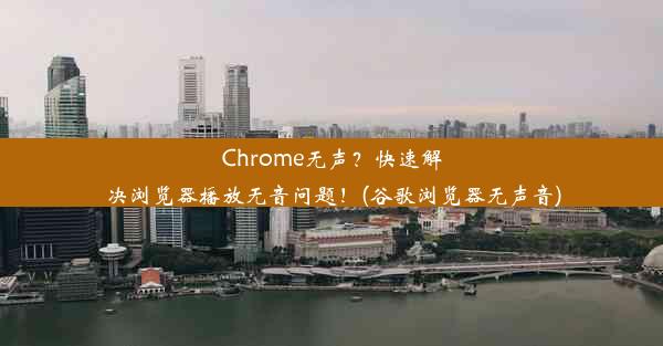 Chrome无声？快速解决浏览器播放无音问题！(谷歌浏览器无声音)