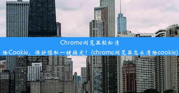 Chrome浏览器轻松清除Cookie，保护隐私一键搞定！(chrome浏览器怎么清除cookie)