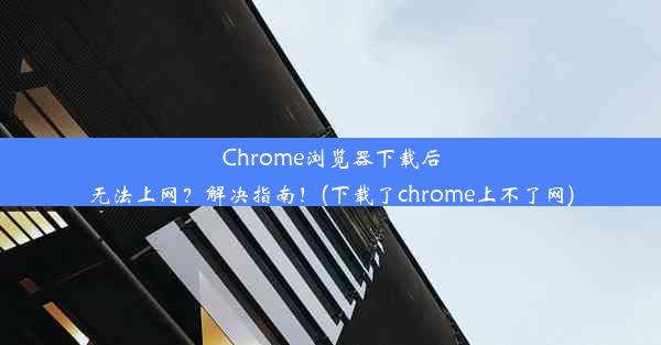 Chrome浏览器下载后无法上网？解决指南！(下载了chrome上不了网)