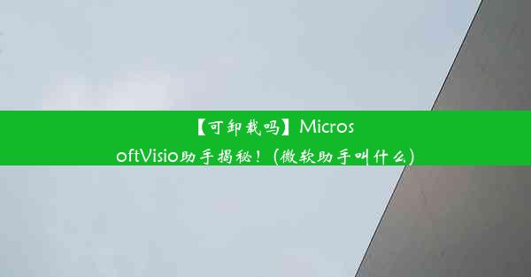 【可卸载吗】MicrosoftVisio助手揭秘！(微软助手叫什么)