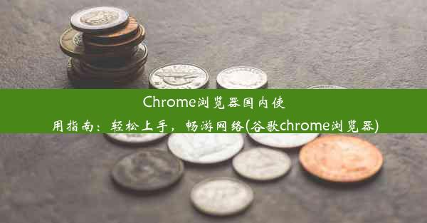 Chrome浏览器国内使用指南：轻松上手，畅游网络(谷歌chrome浏览器)