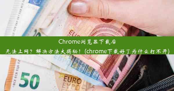 Chrome浏览器下载后无法上网？解决方法大揭秘！(chrome下载好了为什么打不开)