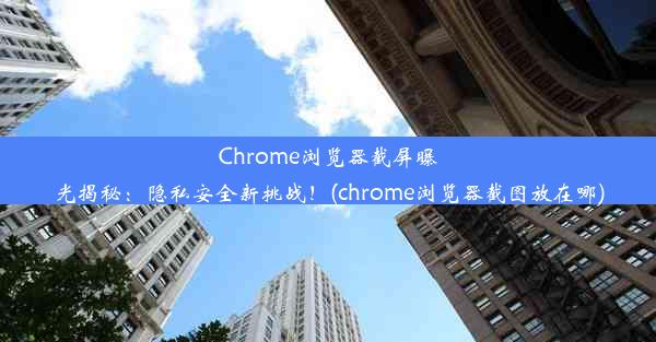 Chrome浏览器截屏曝光揭秘：隐私安全新挑战！(chrome浏览器截图放在哪)